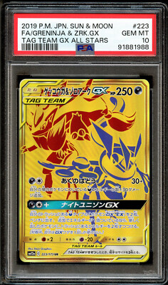ポケモンカードゲーム GRENINJA & ZOROARK GX PSA10 PSA 10 GEM MINT Greninja & Zoroark GX 223/173 Tag Team All