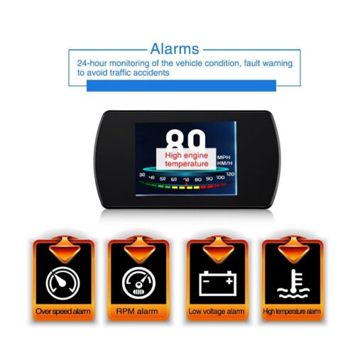 P12 Car OBD2 Head Up Display Digital Speedometer Voltage Fuel Consumption Alarm - Picture 3 of 5
