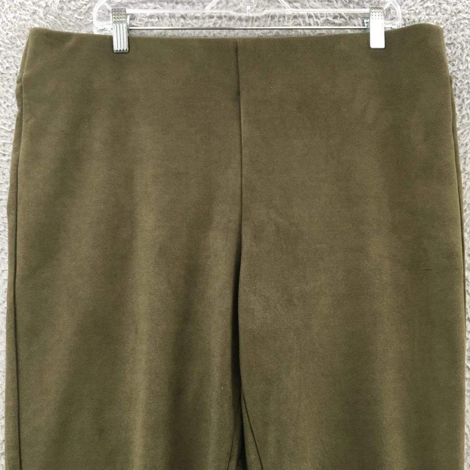 One 5 One Pull On Casual Pants Womens XL actual 38x29) Green Skinny High Rise - Image 2 of 4