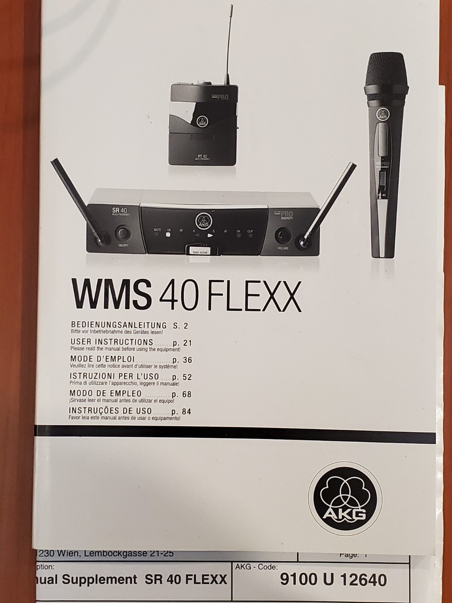 AKG SR40 Flexx PRO Diversity Multi Freqency Wireles Receiver