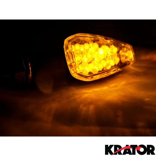 Motorcycle Replacement Mini Turn Signals Blinkers Amber Indicators Smoke Lens - Image 4 of 4