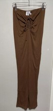 Princess Polly - Imogen Pants - Brown - Size 4 - Ribbed Material