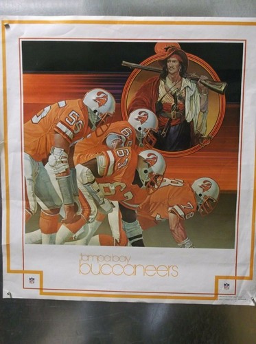 1979 Tampa Bay Bucaneers Vintage Poster 23 x 25 - Bild 1 von 7