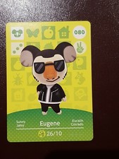 EUGENE ANIMAL CROSSING AMIIBO SERIES 1 CARD #080 TRACKED AU POST geniuine