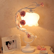 Schreibtischlampe Rose Form Tischlampe Nachttischlampe Handgemachte Kerami Lampe