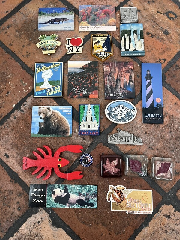 22 Vintage Souvenir/Other Fridge Magnet Collection