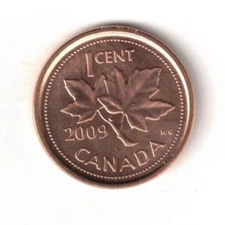 2009-Logo Canada Brilliant Uncirculated One Cent Coin!