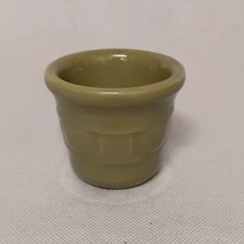 Longaberger Pottery Votive Holder Sage Green Woven Traditions 