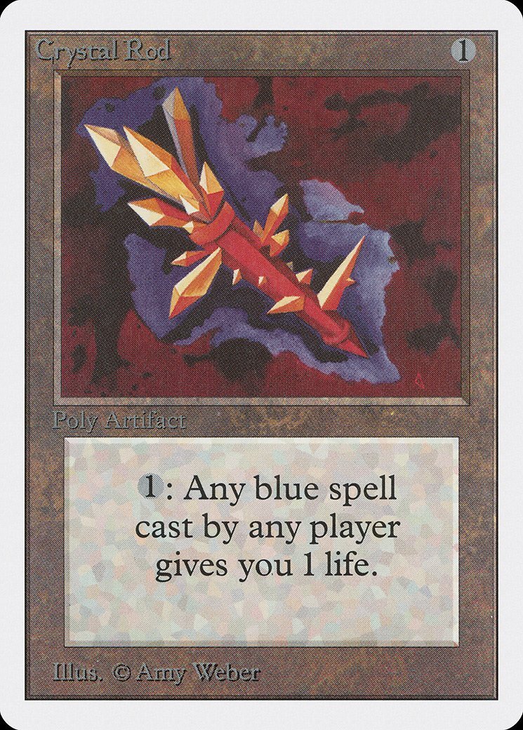 Crystal Rod Unlimited PLD Artifact Uncommon MAGIC THE GATHERING CARD ABUGames