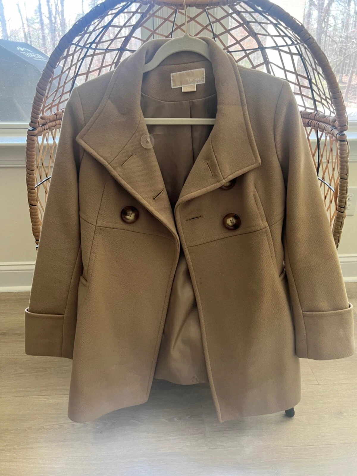 michael kors cappotto cammello donna