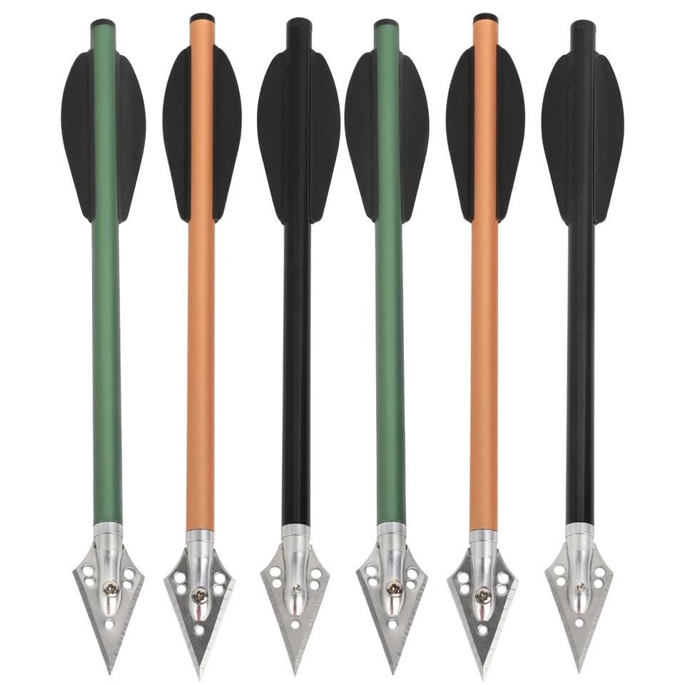 6.3'' Archery Crossbow Bolts Aluminum Arrows Blade Broadhead Hunting Target - Image 2 of 4