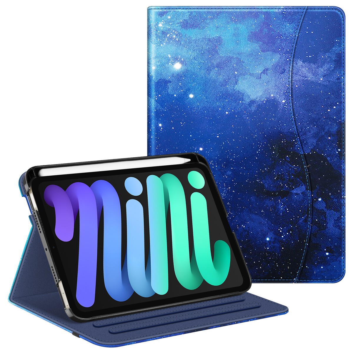 Folio Case for iPad Mini 7 (A17 Pro) 2024 Smart Stand Cover with