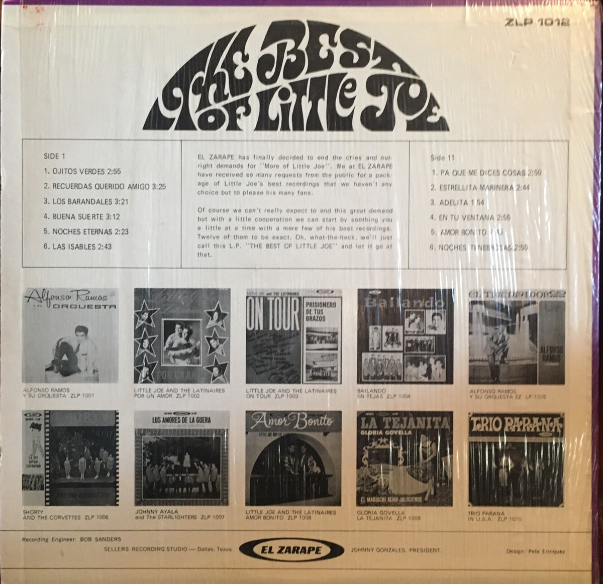 Little Joe & The Latinaires “ The Best Of” Tejano Tex Mex