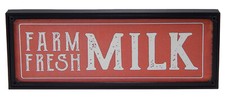 Farm Fresh Milk Farmhouse Rustic Kitchen Dining Sign Wall Art Hanging Home Decor