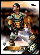 2016 Topps Carson Blair 352 Oakland Athletics Rookie RC Baseball Card
