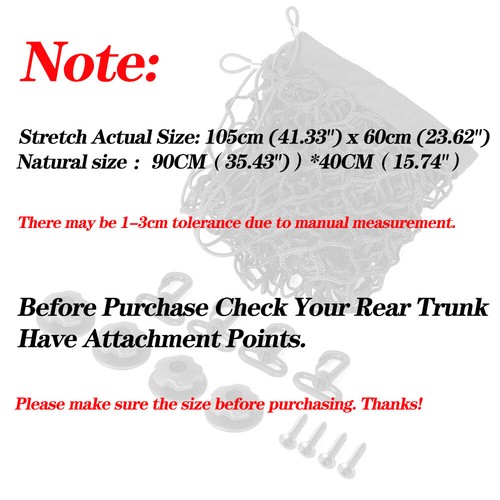 Envelope Style Trunk Cargo Net for HUMMER H3 2006-2010 BRAND NEW FREE SHIPPING - Picture 2 of 16