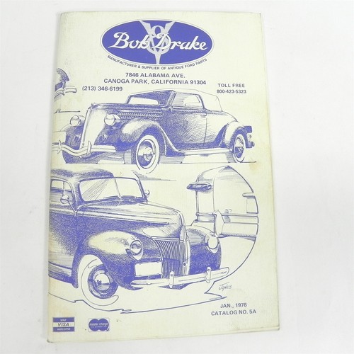 VINTAGE 1978 BOB DRAKE FORD PARTS CATALOG ANTIQUE RESTORATION