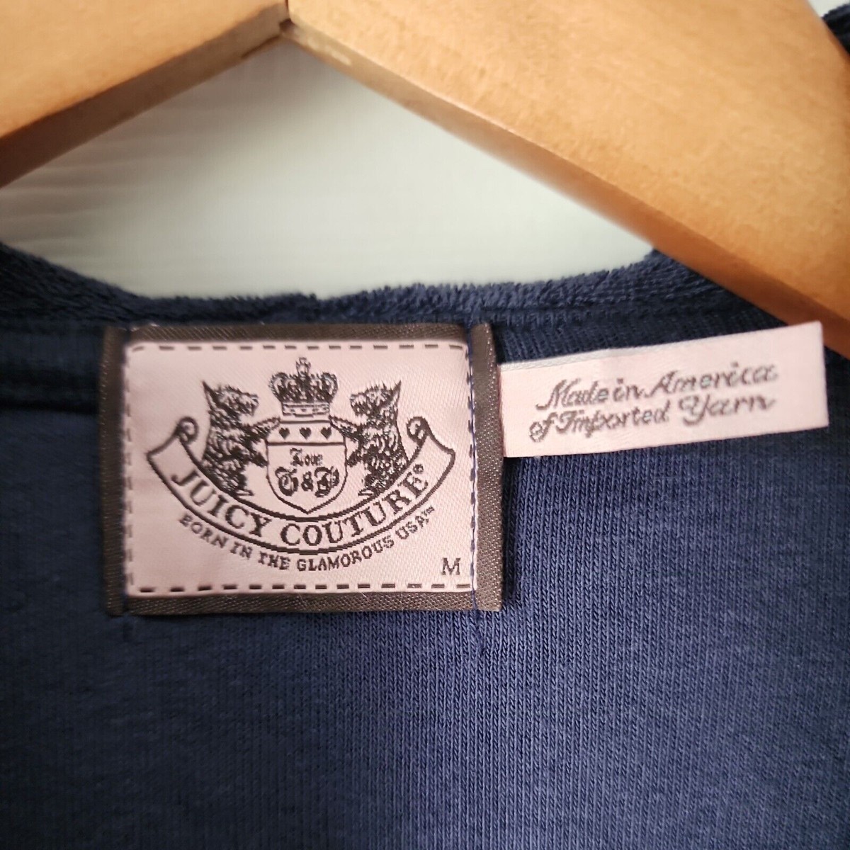 Juicy Couture Velour Velvet Zip Up Jacket Blue M Track Suit