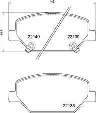 Brake Pad Set, disc brake for BUICK BUICK (SGM) CADILLAC (SGM) CHEVROLET OPEL