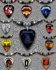 Handmade Metallica Tribute Aluminum guitar pick necklaces