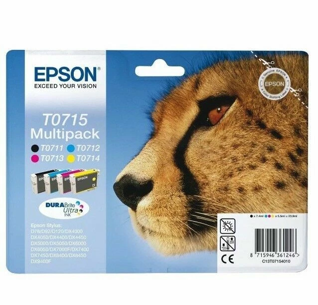 Epson T0715 DURABrite Ultra Encre - 4 Couleurs Multipack date 2027+ - Photo 1/1