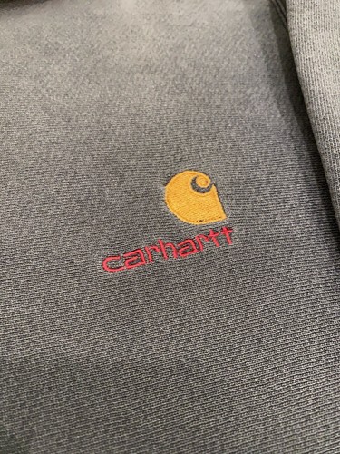 Vintage 80s Carhartt Rugged Wear FADED BLACK Reverse Weave Hoodie Size Medium - Bild 5 von 6