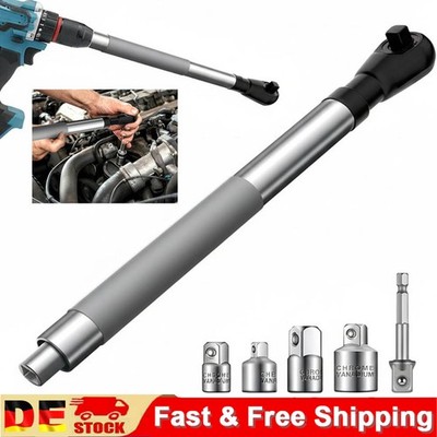 1/2'' Offset Extension Wrench Impact Ratchet Extender for Electric Drill 3/8'' 1/4