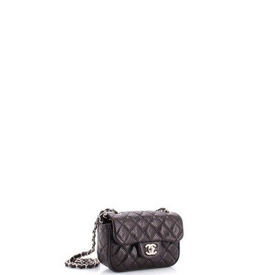 Chanel Punch Flap Bag Quilted Perforated Leather Small | eBay