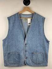 Vintage 90s Guess Light Wash Blue Denim Vest Size XL
