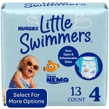 Huggies Little Swimmers Swim Diapers, Size 4 Medium, 24-34 lbs, 13 Count, Disney