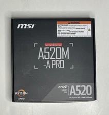 MSI A520M-A PRO V1 Gaming Motherboard (AMD Ryzen 5000, AM4, DDR4, PCIe 3.0)