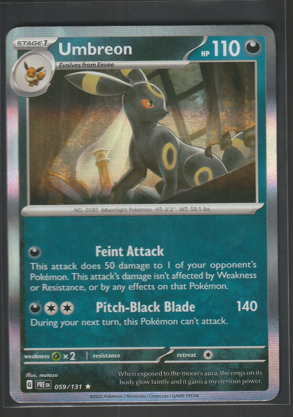 Umbreon Holo Rare SV: Prismatic Evolutions 059/131 NM