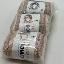 Caron Cotton Cakes Yarn Lot of 3 Rose Whisper 100g 211yds Cotton Acrylic Y13