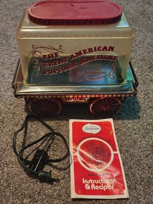 Sunbeam The Great American Popcorn Machine Wagon 1976 Corn Popper - Vintage