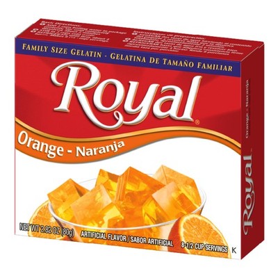 12x Royal Gelatin Orange Mix Dessert Snack Bulk Sweet Fruit Flavor Lot New 1.4oz