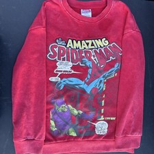Marvel The Amazing Spider-Man mineral-washed crewneck pullover sweatshirt Boys