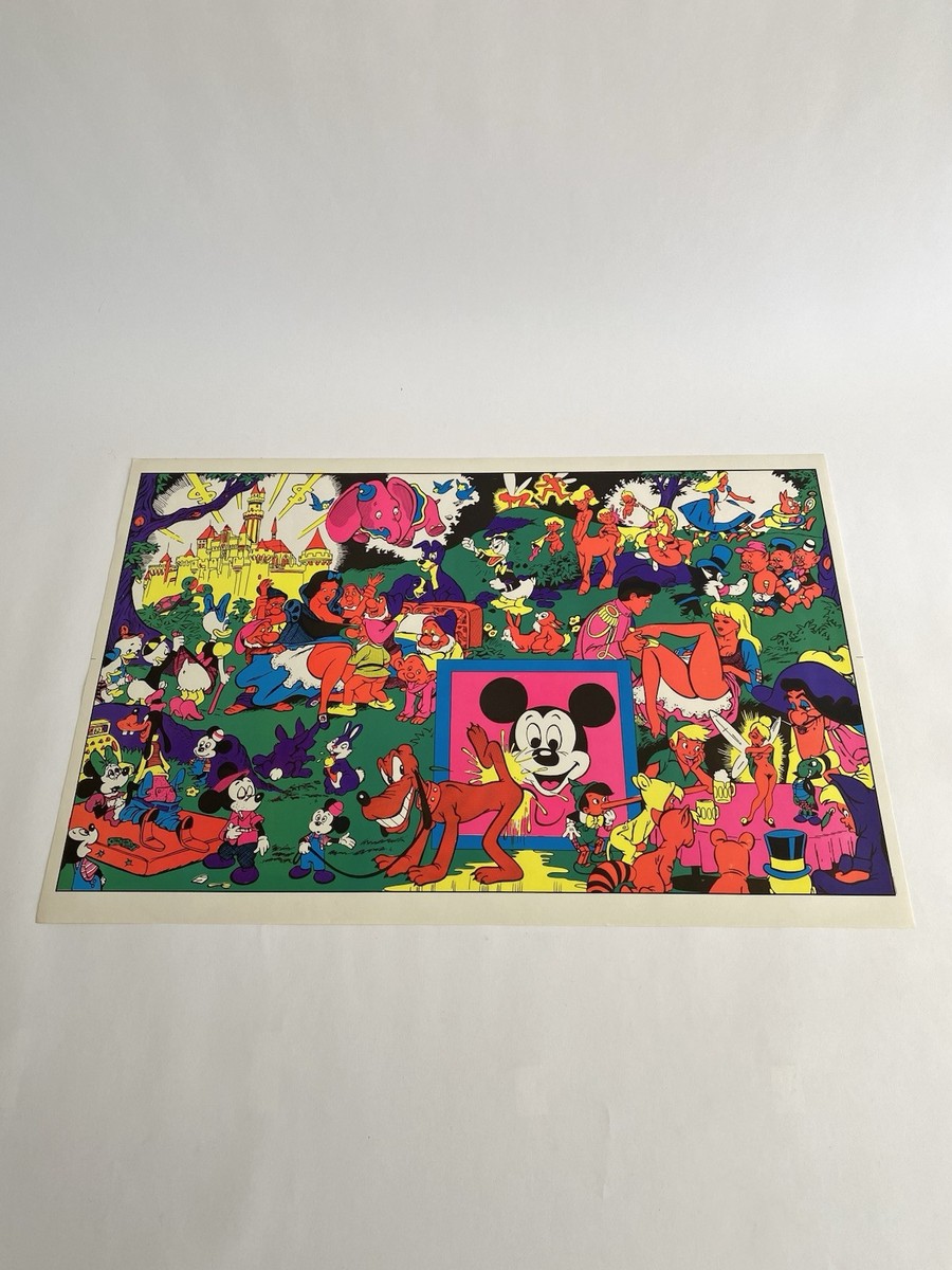 60s ヴィンテージ　Wally Wood ディズニー ヴィンテージ ブラックライト ポスター ディズニー ピンナップ
