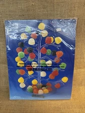 Vtg Holiday Tidbit Gumdrop Tree Plastic Clear Acrylic Server Stand Charcuterie