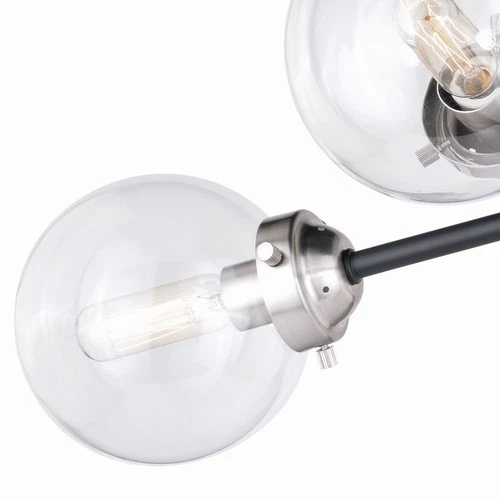 Orbit 4-Light Semi-Flush Mount in Industrial and Sputnik Style 10.5 Inches Tall - Picture 5 of 9