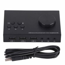 USB Audio Adapter Sound Conversion Audio Adapter with Stereo 3.5mm Cut 8669