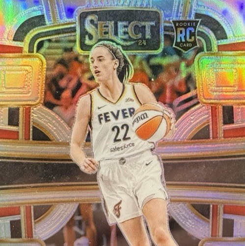 2024 Panini Select WNBA Caitlin Clark #72 Silver Prizm RC PSA 10 view 3