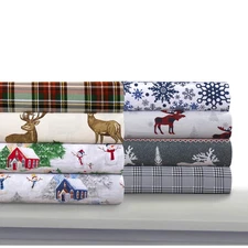 Cozy Flannel Novelty and Holiday Printed Extra Deep Pocket