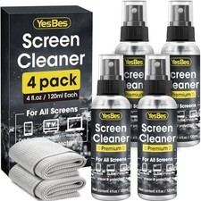 Screen Cleaner Spray 16Oz 4Oz X 4 Pack - TV Computer Screen Cleaner with 2 M