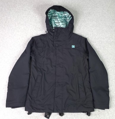 DC Shoes Jacket Mens Medium Black Hooded Ehotex 5K Snowboard Ski Parka Winter