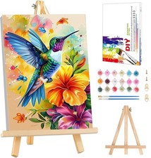 Hummingbird Paint By Numbers Kit For Adults Beginner DIY Oil Painting 8x12 In