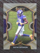 Panini 2020 Select Concourse Justin Jefferson Vikings #61 Rookie Base Card. rookie card picture