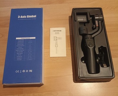 Gimbal F8 3-Achsen Stabilisator Smartphones bis 7'' Portrait + Landscape Schwarz