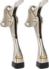 Kickdown Door Stopper 4 Inches - 2 Packs One Touch Adjustable Height Door Stop