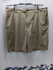 Member s Mark Men s Benton Performance Shorts Size 40 Khaki Chino Tan. E86