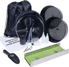 18Pcs Mini Sluice Box Gold Panning Kit, Portable Aluminum Alloy Mining Equipment